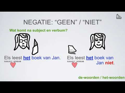 Negatie: &rsquo;geen&rsquo; of &rsquo;niet&rsquo; (Nederlands leren - niveau A1)