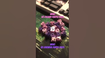 AKKO stock v3 Creamy Purple Pro VS hand-lubed Lavender Purple Pro on Galaxy80 #keebs #asmr