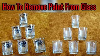 How To Remove Paint From Glass Bottle || Remove Painted labels/logos from glass bottles
