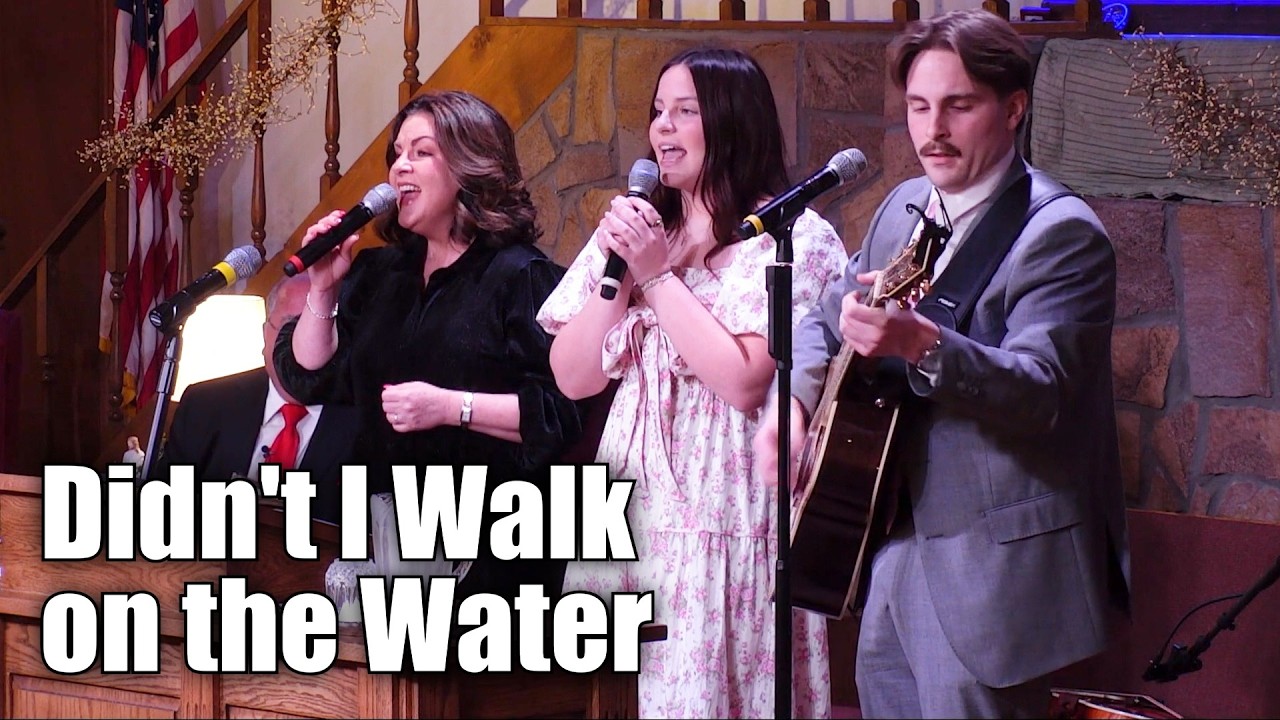 Singing “Didn’t I Walk on the Water?” with Cross and Daviney at church 🎶