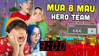 3H SÁNG Cặp Đôi Kairon Simmy Phong Sammy Khám Phá CƠN MƯA 8 MÀU Của Hero Team Trong MINECRAFT 😱