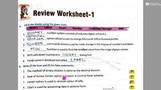 #Class 7# CS #Review Worksheet-1#