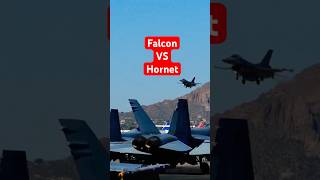 F-16 landing behind F/A-18 #f16 #fa18hornet #fighterjet #landing