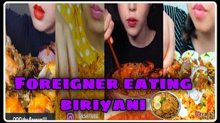 foreigner eating Indian biriyani🇮🇳 ¦¦ biriyani mukbang asmr