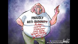 The Assault on Wokism - creation of an editorial cartoon The Assault on Wokism - creation of an editorial cartoon