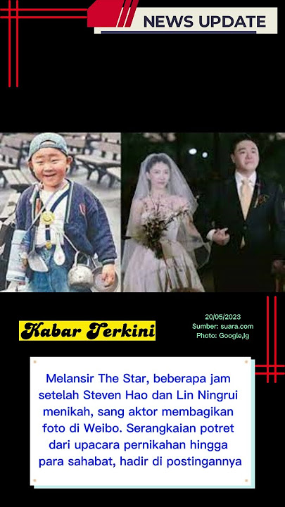 Selamat! Steven Hao pemeran BoBoHo Resmi Nikahi Lin Ningrui... #beritaartis #shorts #boboho