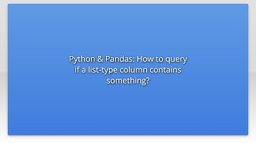 Python & Pandas: How to query if a list-type column contains something?