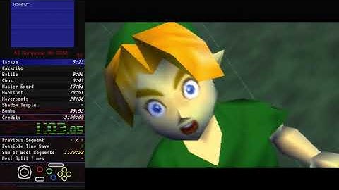 All Dungeons (No SRM) in 1:31:56 - OoT Speedrun