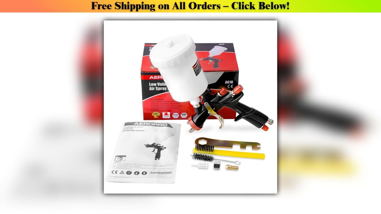 AEROPRO R500 LVLP Air Spray Gun A610 Paint Gun Automotive for House Painting, Car, Furniture,