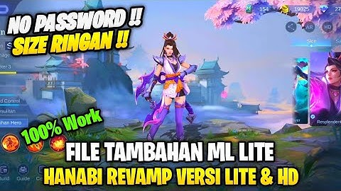 Data Open Hanabi Revamp Versi Lite & Hd | File Tambahan Ml Lite Patch Terbaru | Ml Lite |No Password