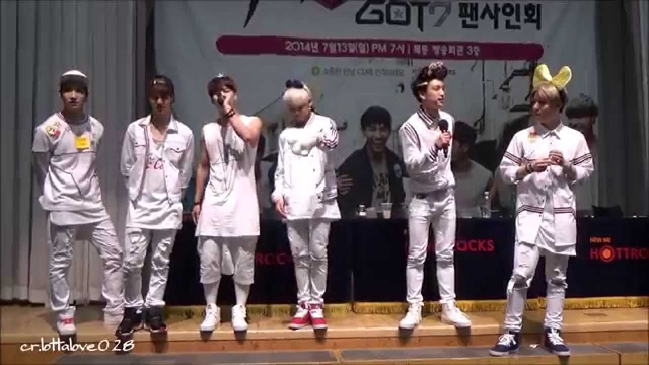 [fancam]140713 GOT7 목동 팬싸인회 Mokdong Fansign Event member's stunt + ending