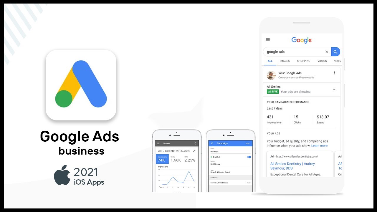 Ios Ads Features Google Ads for iOS | Interface & App Quick View - YouTube