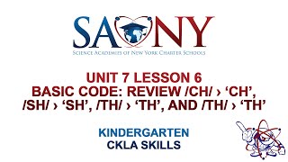 Kindergarten CKLA Skills - Unit 7 Lesson 6 Review /ch/ › ‘ch’, /sh/ › ‘sh’, /th/ › ‘th’ & /th/› ‘th’