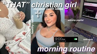 9AM &quot;THAT&quot; CHRISTIAN GIRL MORNING ROUTINE: holy girl healthy habits &amp; modest outfit ideas ft romwe ♱