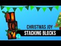 Free Christmas Joy Stacking Blocks SVG Cut File; Paper Crafting on Cricut and Silhouette
