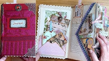 Junk Journal Flip Through - My Version Of Altered Book of Pockets Inspired By Natasa -Treasure Books