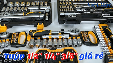 Siết mở bu-lông ốc vít 46 món 1/2 1/4 và 3/8 inch Tolsen | Việt Mộc