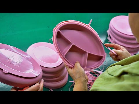 Silicone Baby Plate Mass Production Process.Silicone Factory in