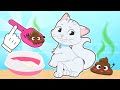 BABY PETS 🐱💩 Kitty Kira learns how to poo in the litter box