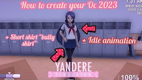 how to create your Oc 2023/part8 -Yandere Simulator Tutorial💗/ #yanderesimulator #tutorial #game