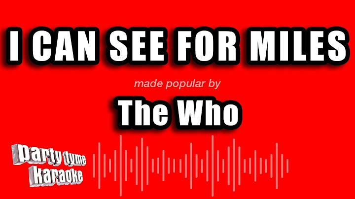 I Can See for Miles Karaoke version - Karaoke performance video thumbnail