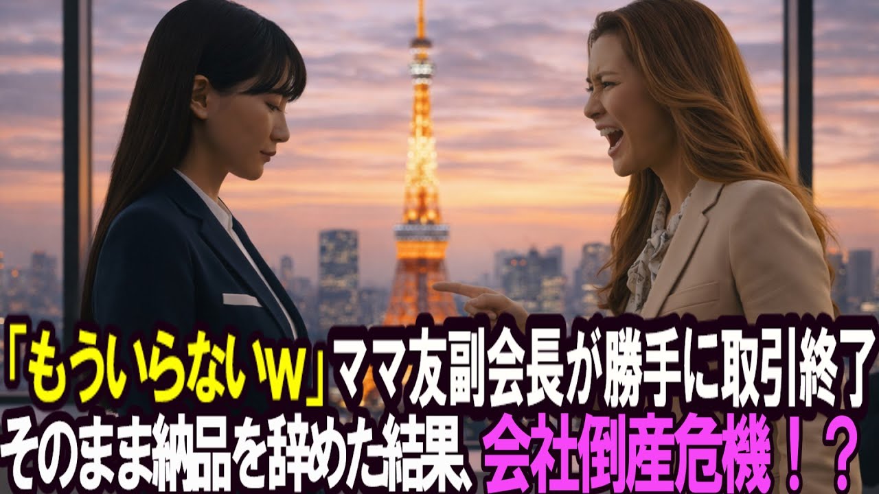 「もういらないw」ママ友副会長が勝手に取引終了。そのまま納品をストップした結果、会社の倒産危機に...!?