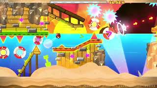 (FLUKE FROM 64 LMAO) azure fiesta by dorami and more 100% | geometry dash 2.2 (extreme demon #140!!)