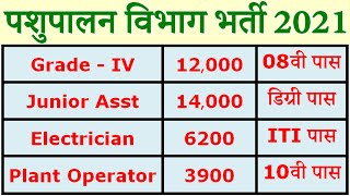 Pashupalan Vibhag Recruitment 2021 || Pashupalan Vibhag Vacancy Apply Online Pashupalan Vibhag Recruitment 2021 || Pashupalan Vibhag Vacancy Apply Online