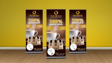 How to Design Professional Roll up Banner | COFFEE | Inkscape Tutorial and Design Inspiration