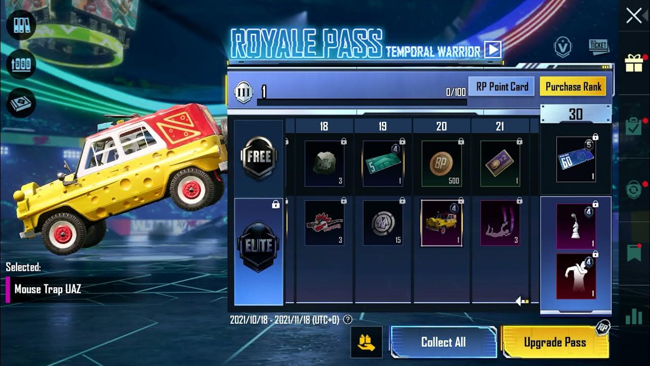 PUBG Mobile Temporal Warrior M4 1 To 50 RP Rewards - YouTube