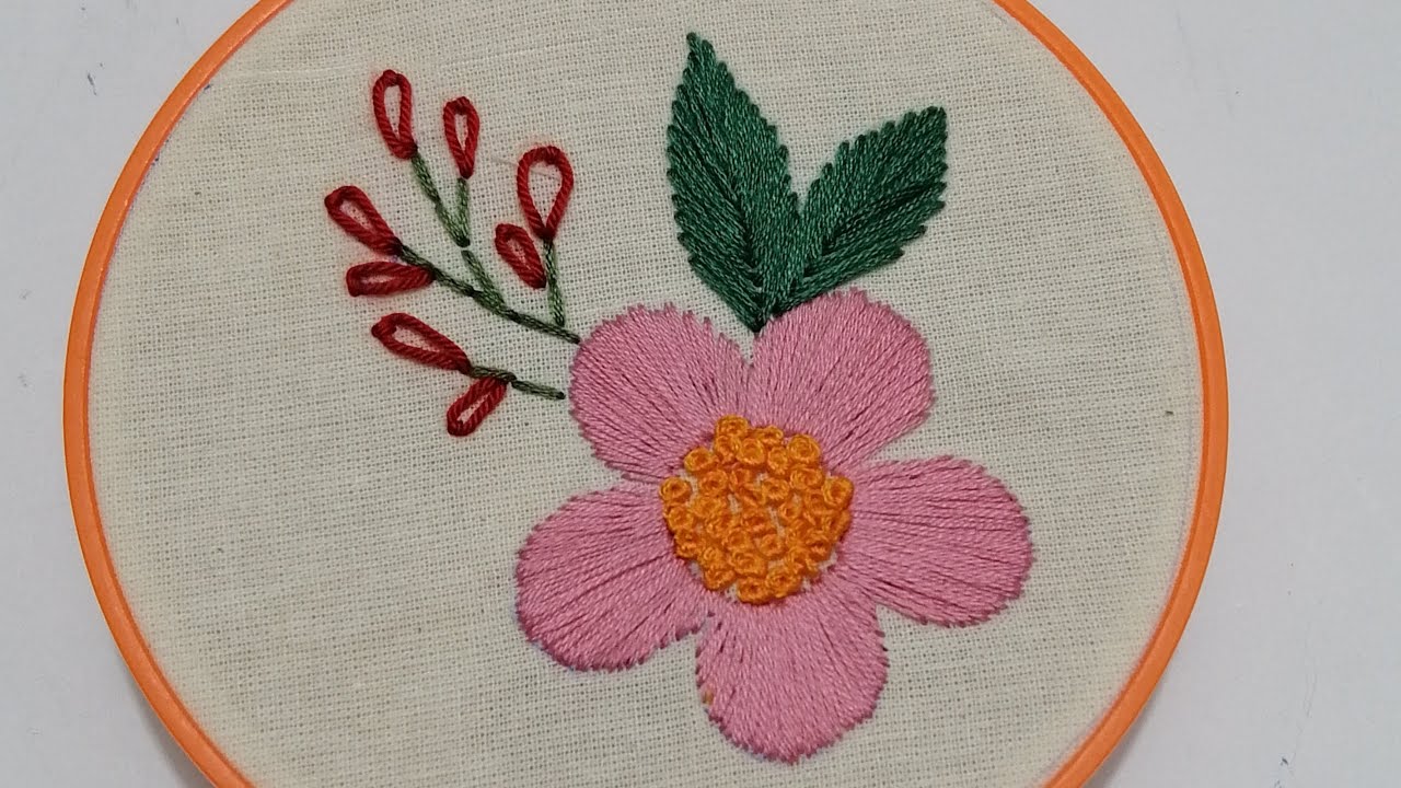ورده بالتطريز اليدوي #تطريز_يدوي #تطريز #تطريز_ورود