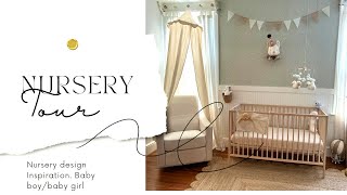 Baby boy nursery tour! A timeless and classic design. Super cute, cozy, simple and neutral