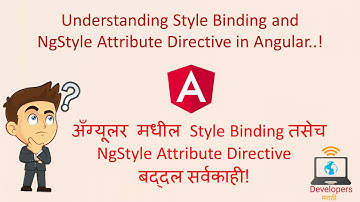 Style Binding in Angular | NgStyle Attribute Directive in Angular in Marathi| Angular Directives - 6