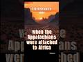 When the appalachians were attached to Africa