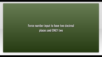 Force number input to have two decimal places and ONLY two
