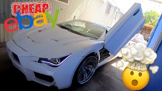 INSTALLING CHEAP EBAY LAMBO HINGES ON MY SUPERCAR KIT CAR!! G35 VAYDOR BUILD PT5