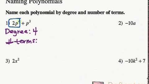 Naming Polynomials