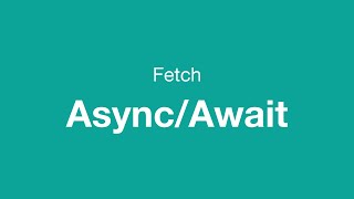 Async/await with Fetch