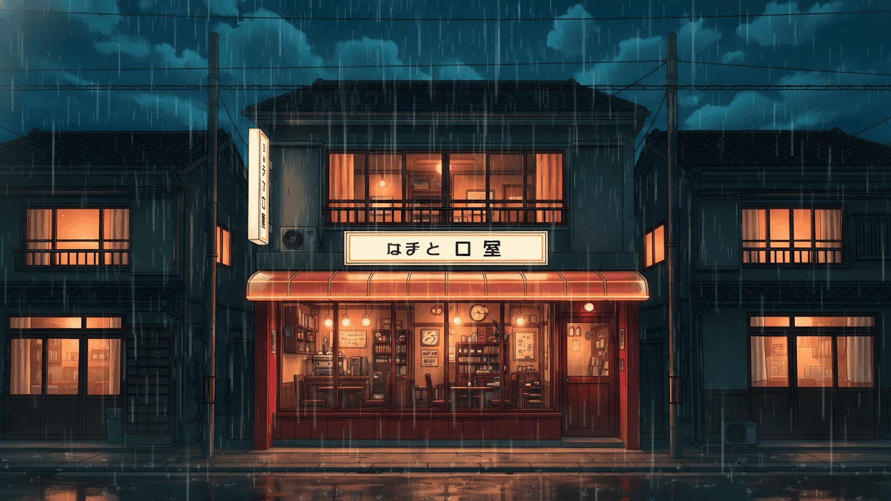 Rainy Lofi Japan 🌧️ Lofi Night Beats with Rainy Ambience