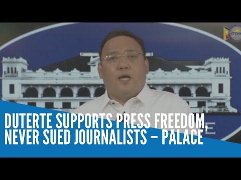 Duterte supports press freedom, never sued journalists – Palace