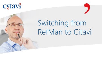 Switching from RefMan to Citavi