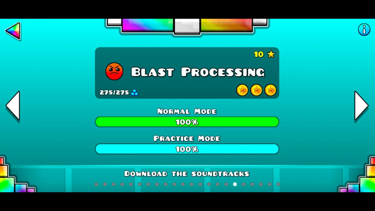 Geometry Dash #17 : Level 17 Blast Processing Complete (All Coins ...