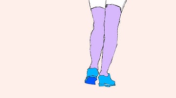 Animated 2D walk cycle (Girl) [OpenToonz Animation]