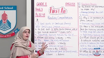 Class 10  - English  - Unit 4 - Lecture 50 - First Aid - 02 - Allied Schools