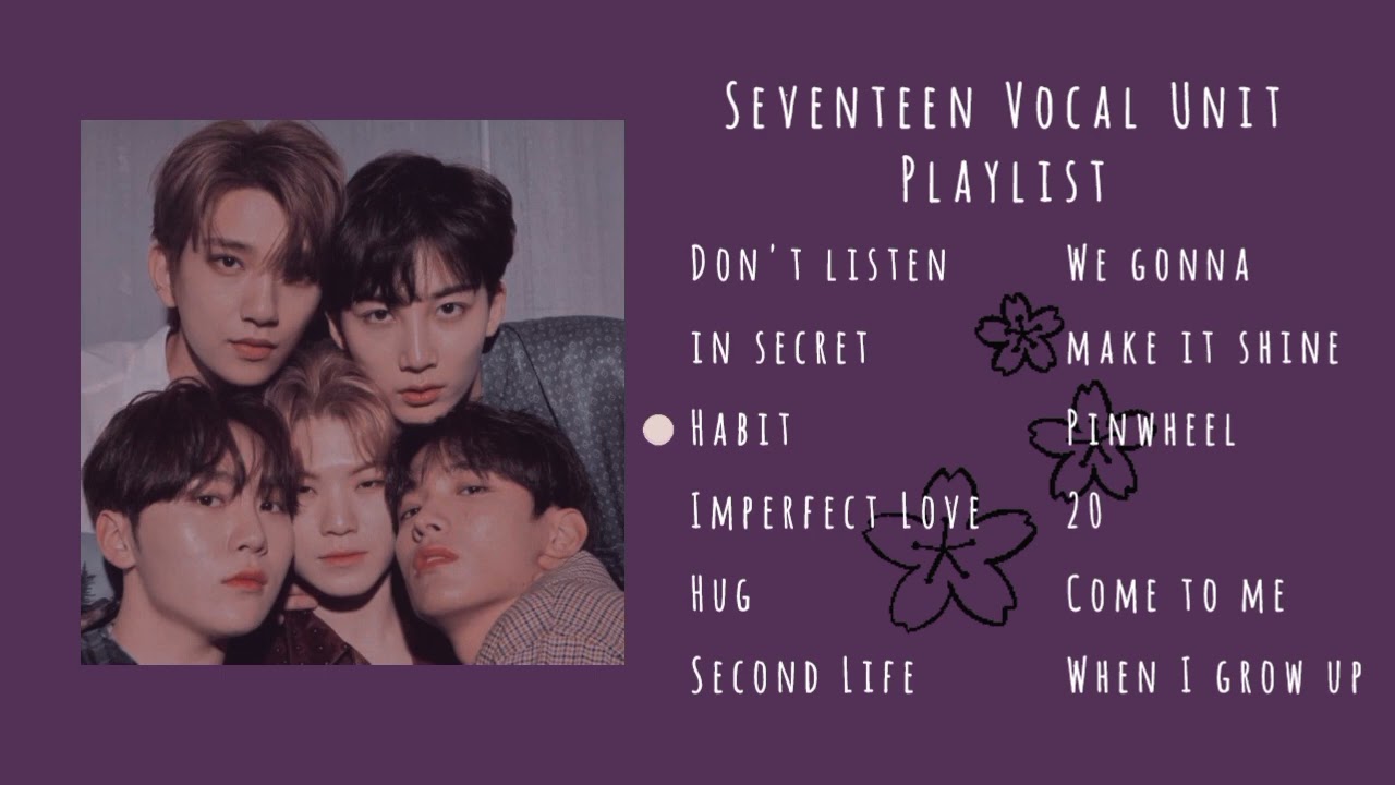Seventeen Vocal Unit Playlist [Jeonghan, Joshua, Woozi, DK, and