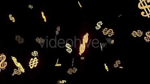 Golden Dollar Signs | Motion Graphics - Envato elements