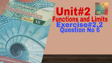 kpk board 12 class math unit 2 Functions and Limits Exercise 2.2 Question No 6 @KK Maths #kpk