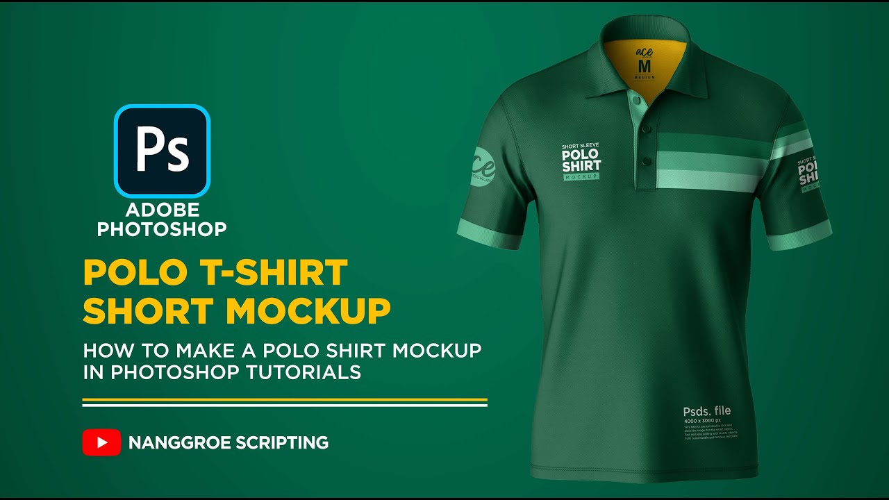 How To Create Mockup Polo T Shirt Short Sleeve Tutorial | Photshop ...