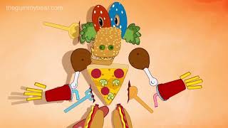 GUMMY vs  REAL FOOD  Gummy Ninja  Gummibär  The Gummy Bear