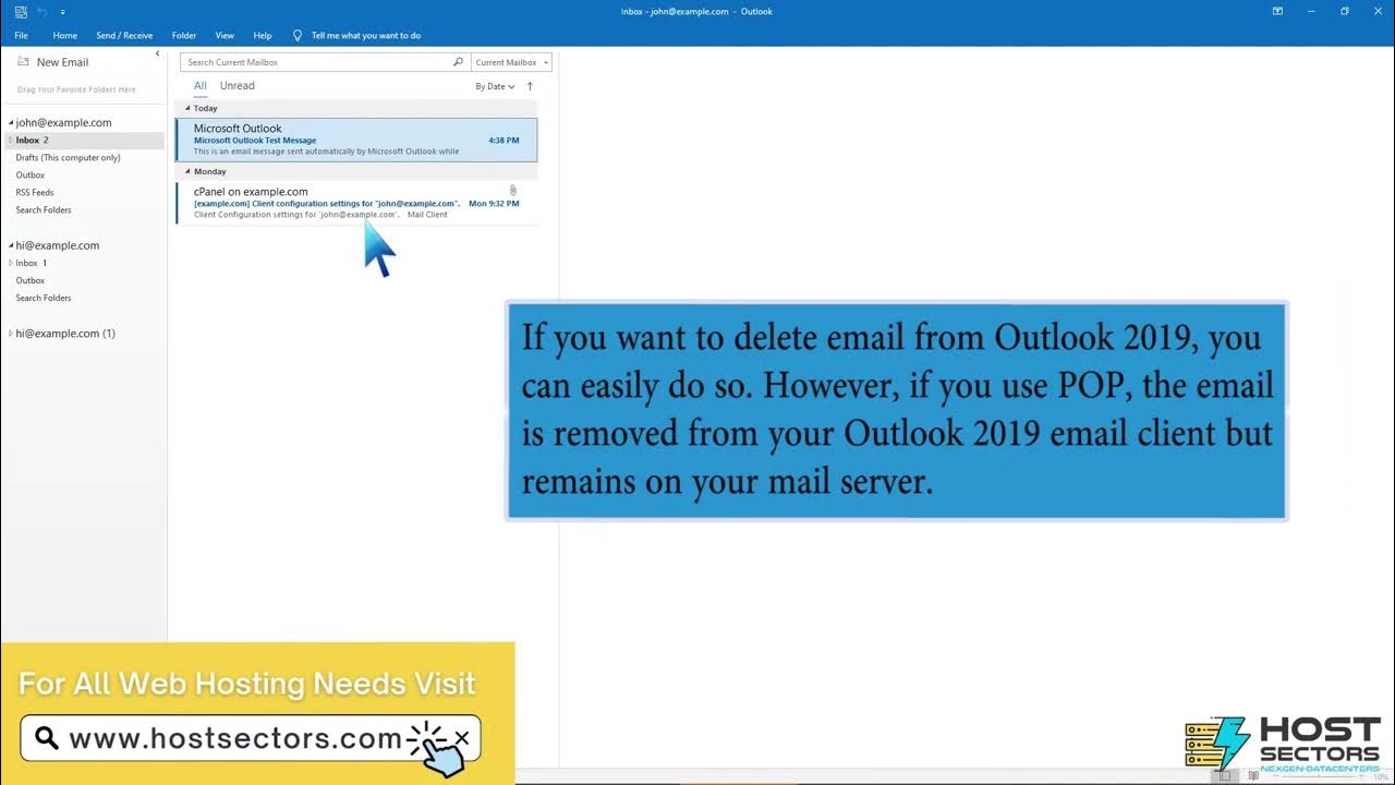 how-to-delete-email-messages-in-outlook-2019-hostsectors-youtube